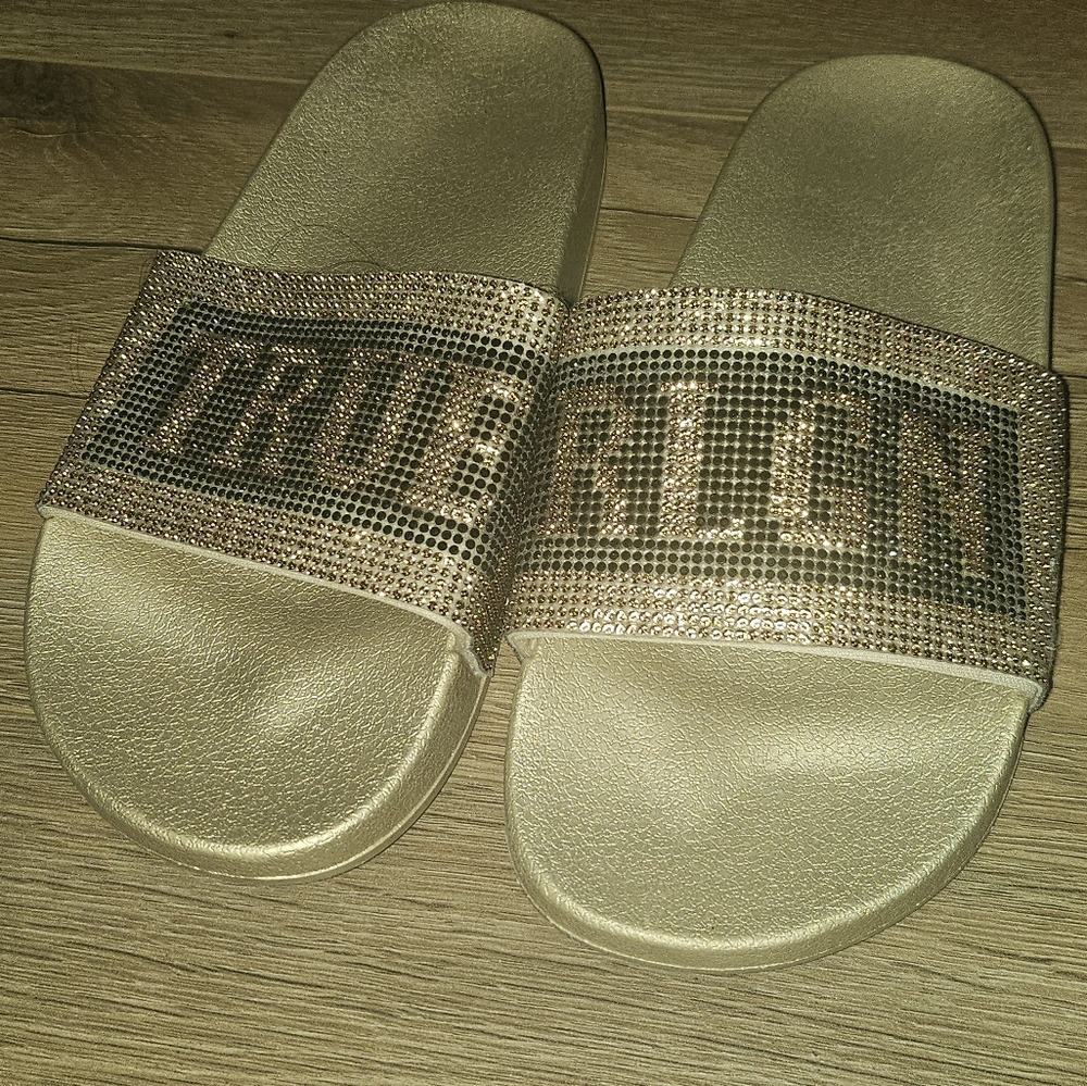 Gold True Religion Sandals